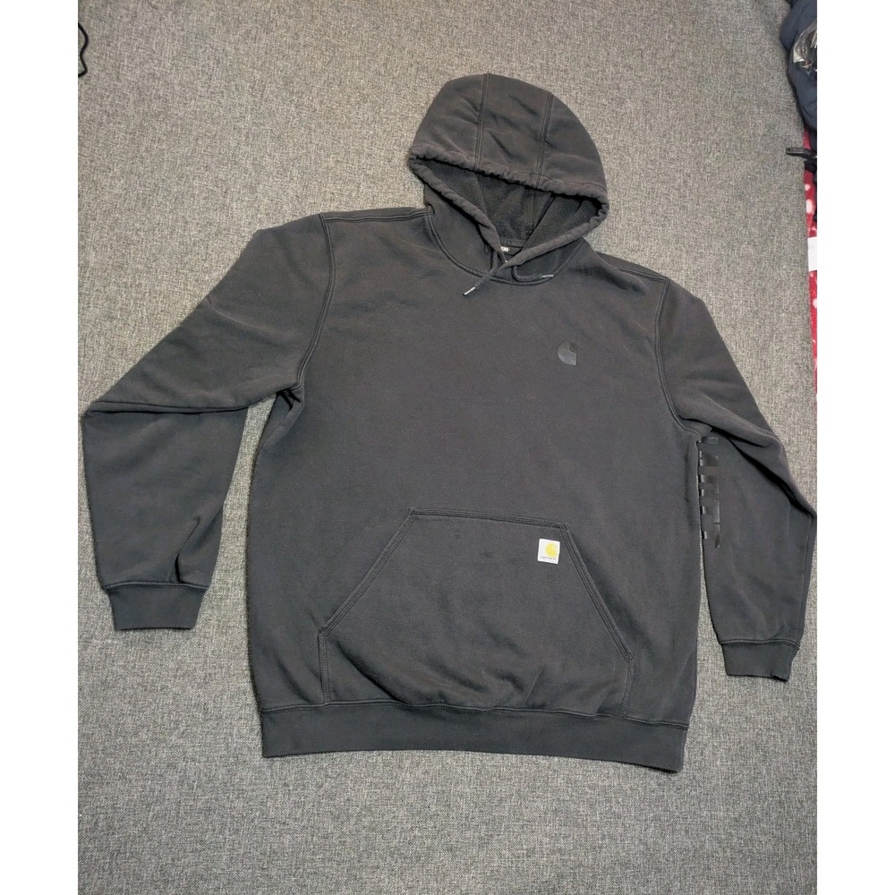 Carhartt Rain Defender Pullover Hoodie Loose Fit Men's XL Black Workwear Jacket